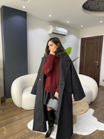 Siyah Oversize Kaban